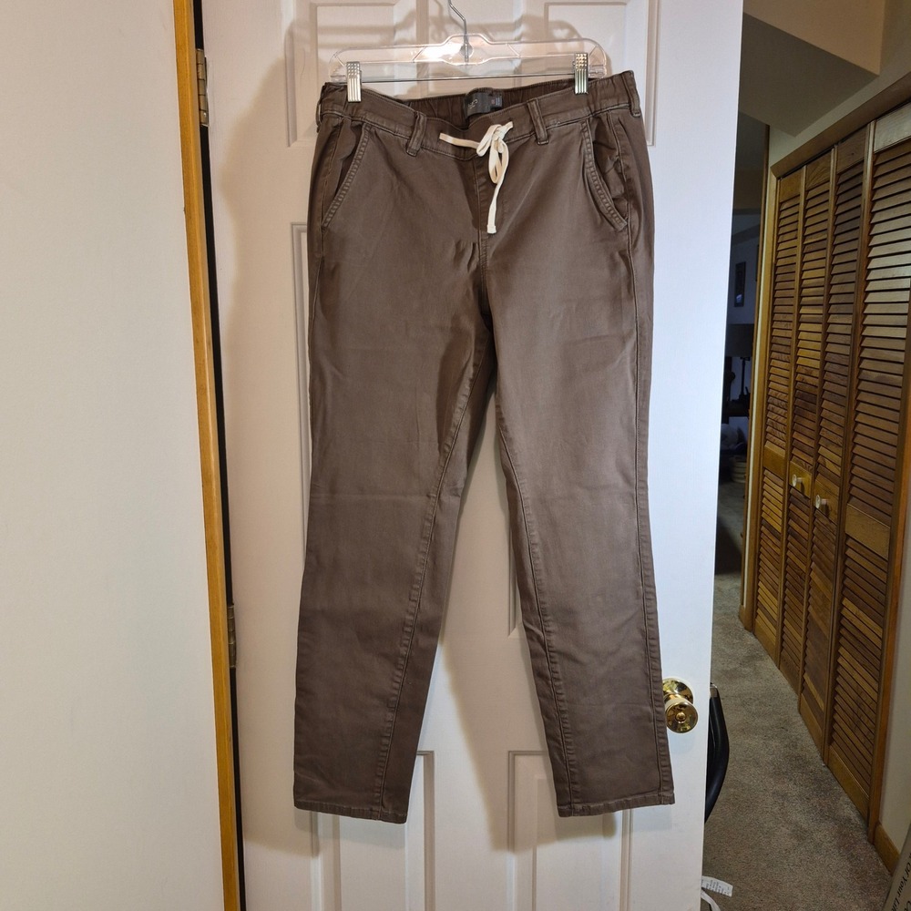 Torrid Brown Cotton Stretch Drawstring Chino Pants Womens Plus Size 0R Regular